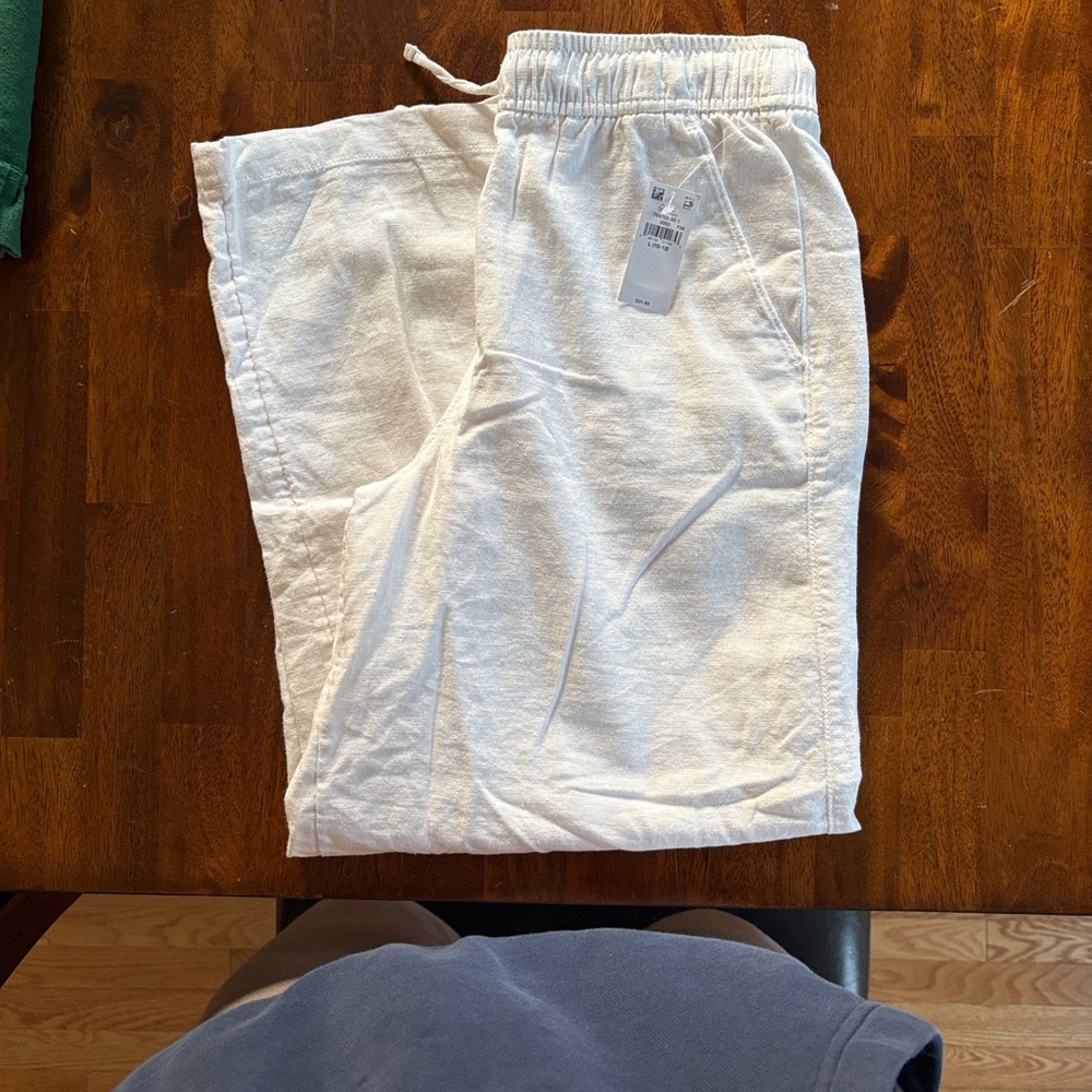 Old Navy white Linen Trousers